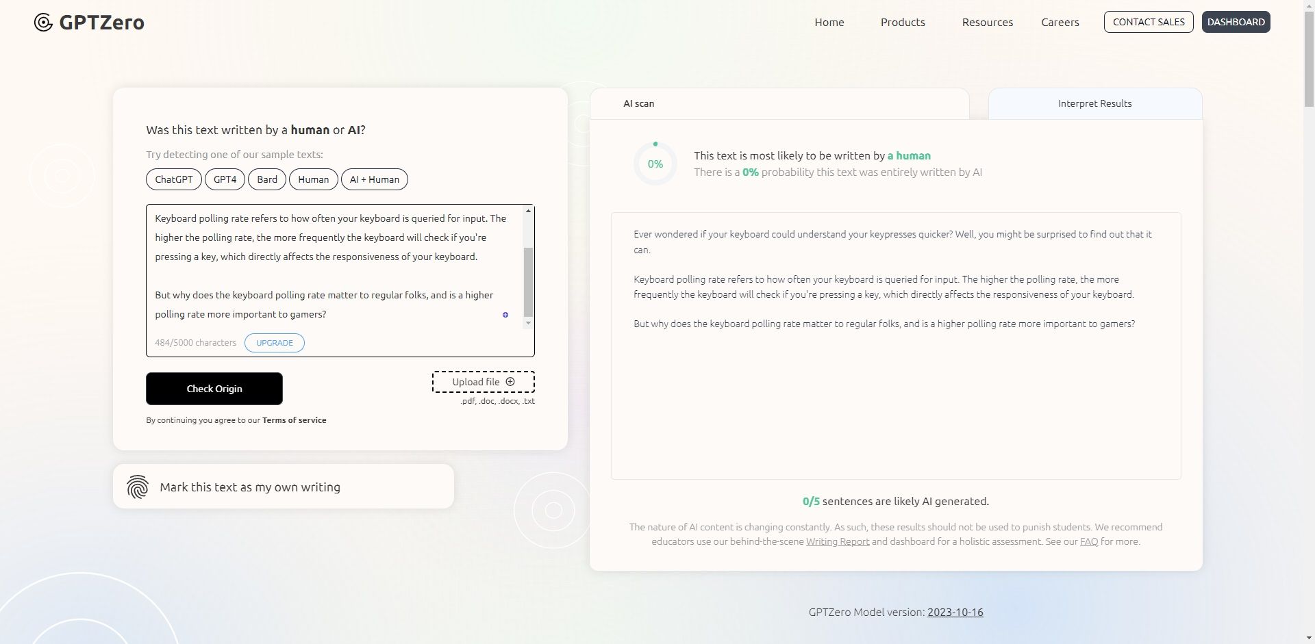/pt/images/gptzero-ai-writing-test-on-human-writing-input-one.jpg