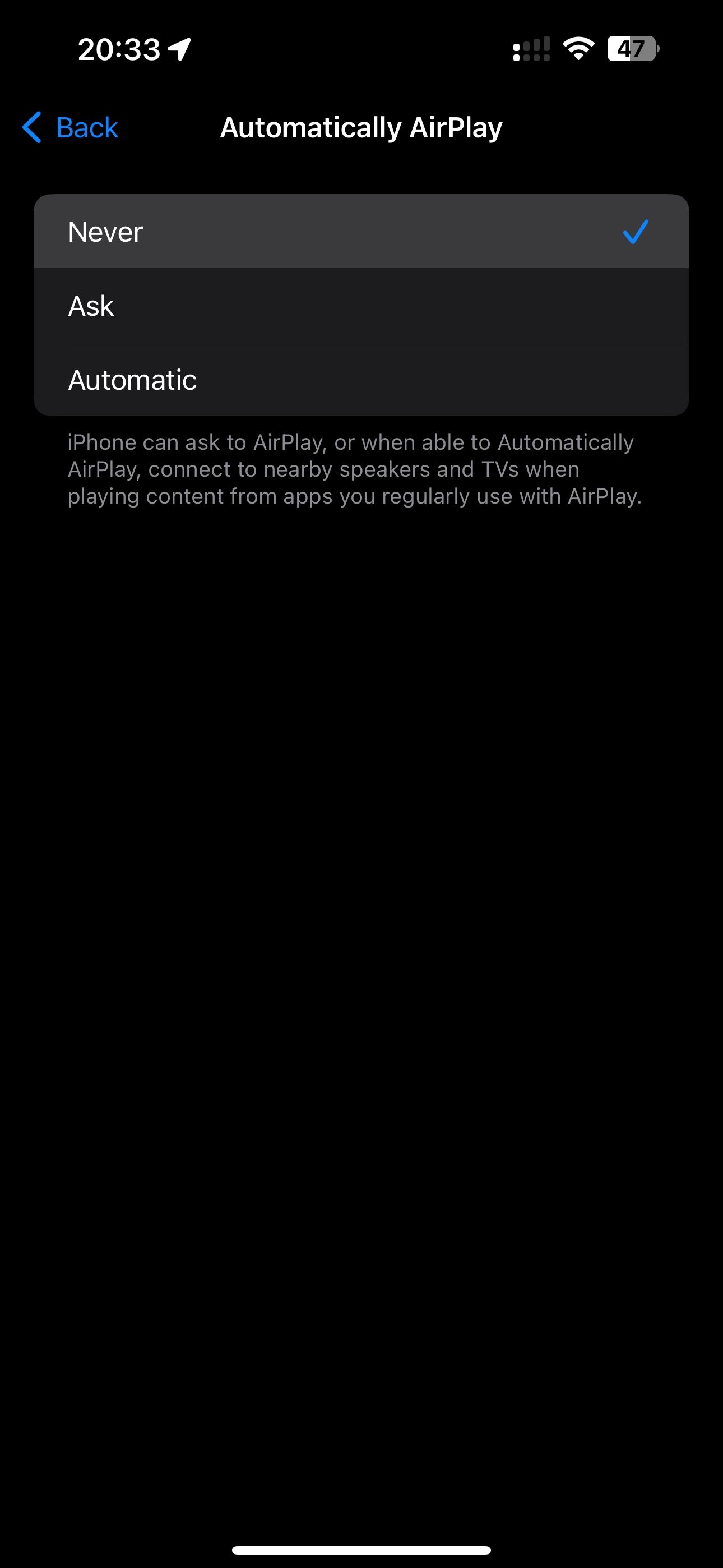 /sv/images/apple-ios-17-settings-app-airplay-and-handoff-section-automatically-airplay-never-highlighted.jpg