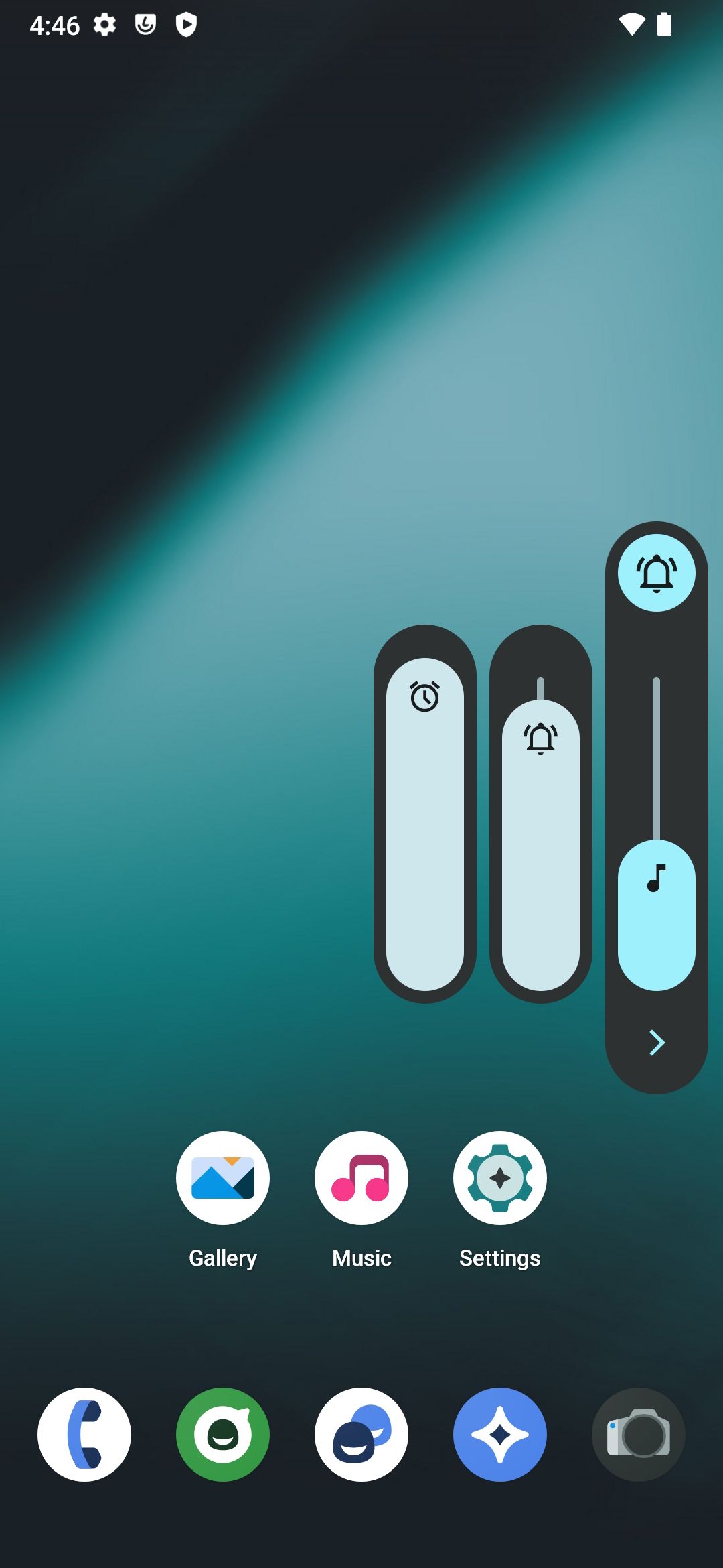 /sv/images/lineageos-20-home-screen-showing-expanded-volume-panel.jpg